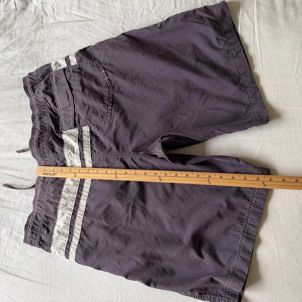 90's Polo Jeans Co Ralph Lauren Board Striped Shorts Swim Trunks Blue Large